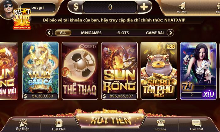 Kho game giải trí phong phú, đa dạng cho người chơi tha hồ chọn lựa