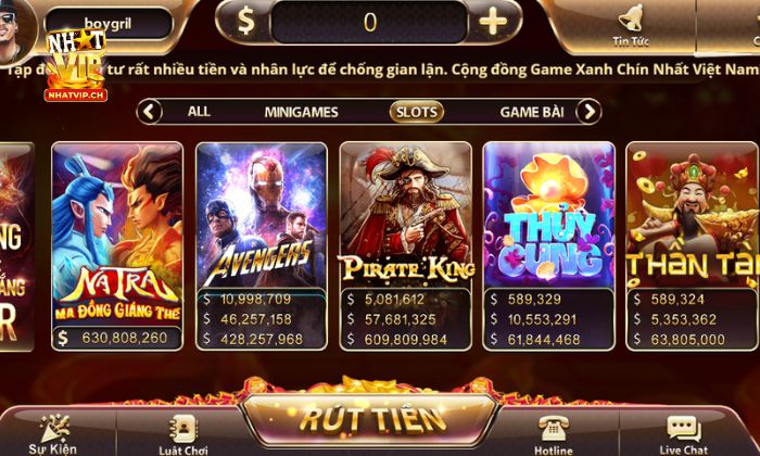 List game tại Nhatvip
