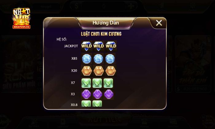 Chi tiết luật chơi Kim Cương Nhatvip