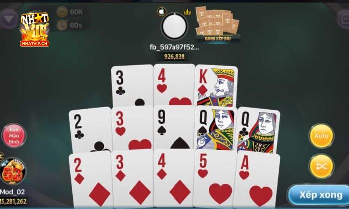 Tổ hợp bài cần biết trong game bài Mậu binh tại Nhatvip