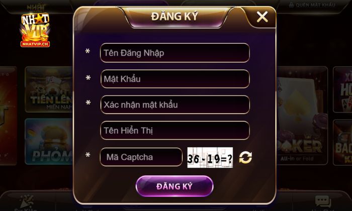 Đăng ký hội viên tại Nhatvip chỉ với 3 bước đơn giản