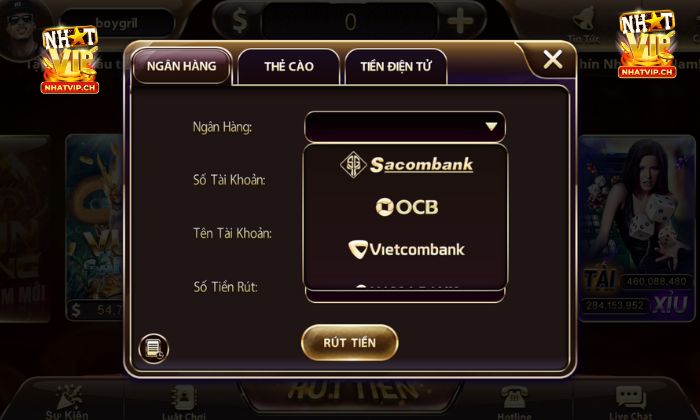 Hỗ trợ đa dạng phương thức giao dịch giúp người chơi dễ dàng nhận thưởng 