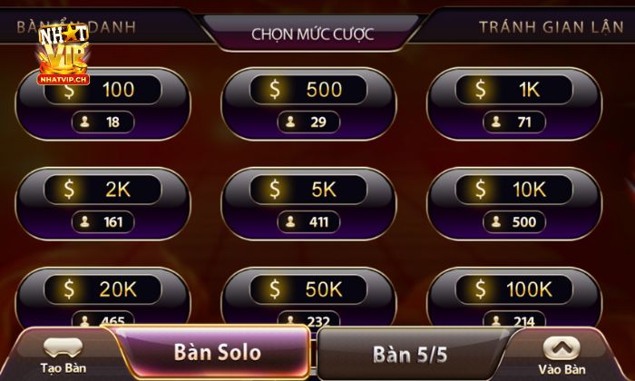 Game bài Sâm lốc Nhatvip được nhiều người chơi yêu thích