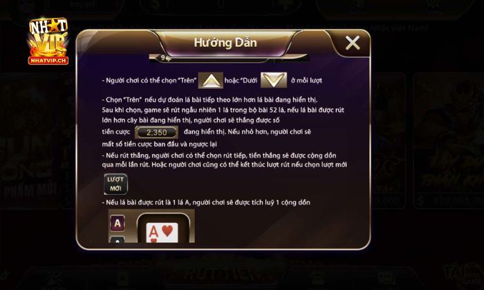 Luật chơi trên dưới Nhatvip chi tiết cho tân thủ