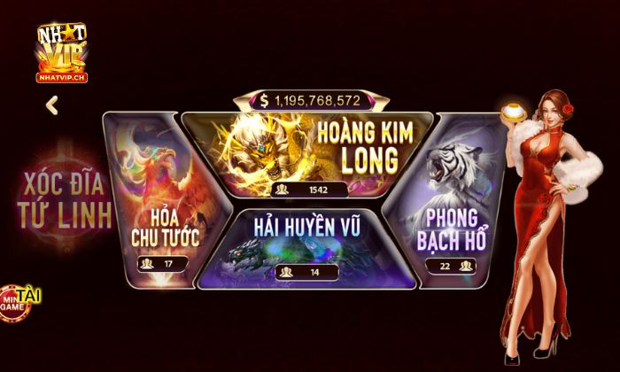 Trò chơi Xóc đĩa Tứ Linh Nhatvip thu hút đông đảo người chơi tham gia